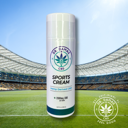 Dr. Damas CBD Sport Cream 2000mg for muscle pain, joint stiffness, and post-workout recovery