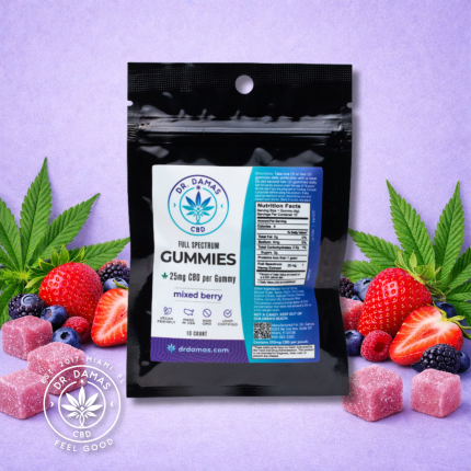 Full Spectrum CBD Gummies (10ct) by Dr. Damas &ndash; 25mg vegan gummies for daily calm, balance, and relief